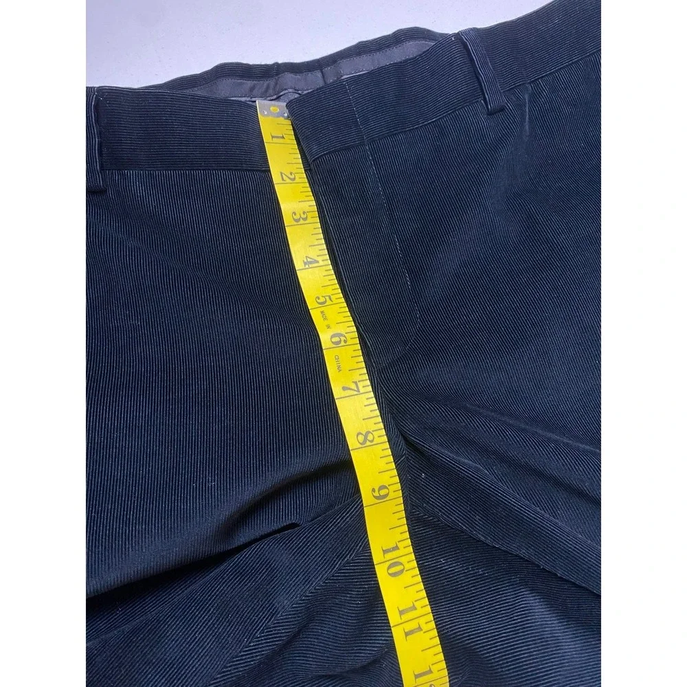 Gucci Men's 50R 34X32 Pinwale Fine Wale Corduroy Pants Flat Front Black